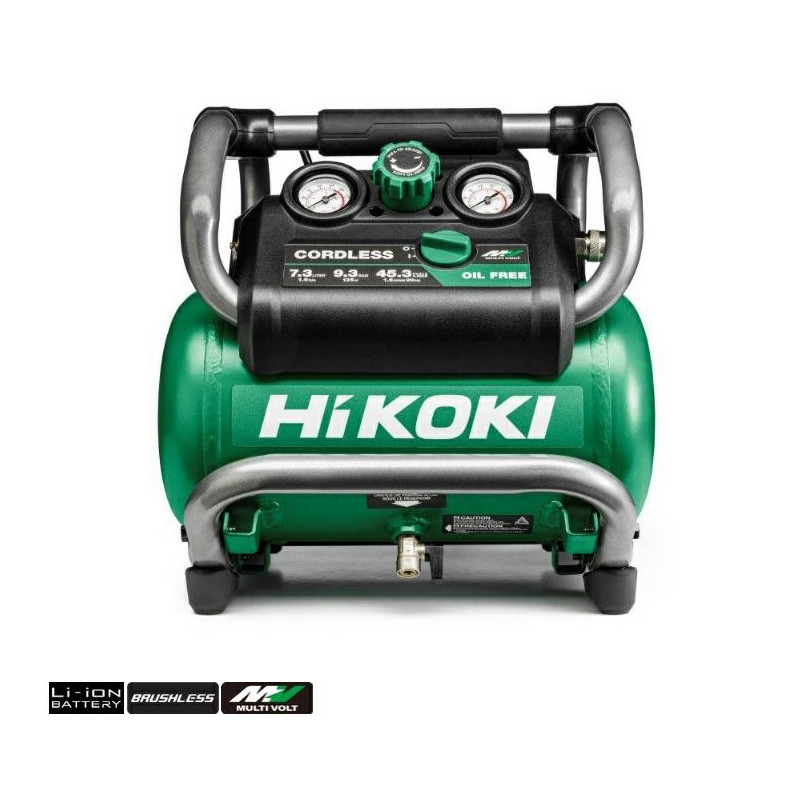 HIKOKI.AIR COMPRESSOR 36V EC36DAW4Z BL MULTIVOLT 9.2Bar 7.6l