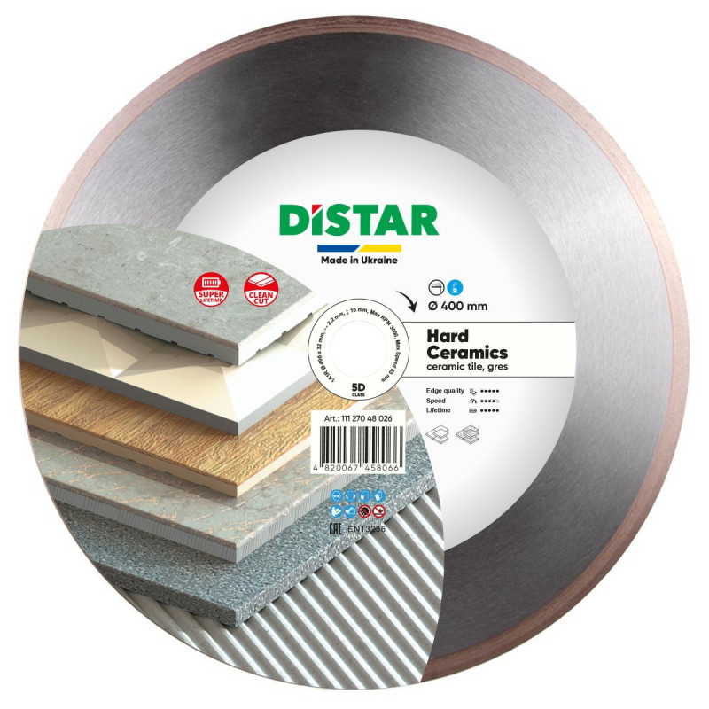 11127048026 DISTAR HARD CERAMICS DIAMOND TARGET 400 x 2,2 x 10 x 32