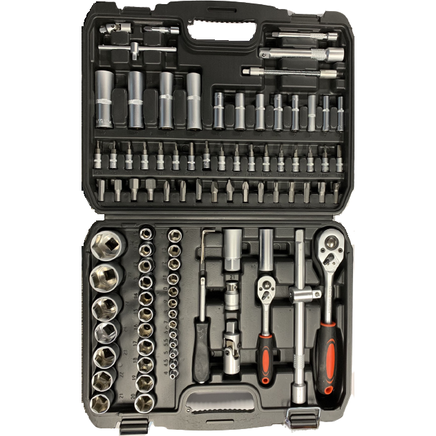 KING STD 1/4" + 1/2" GALVUČIŲ RINKINYS 94VNT. 6-KAMPĖS
