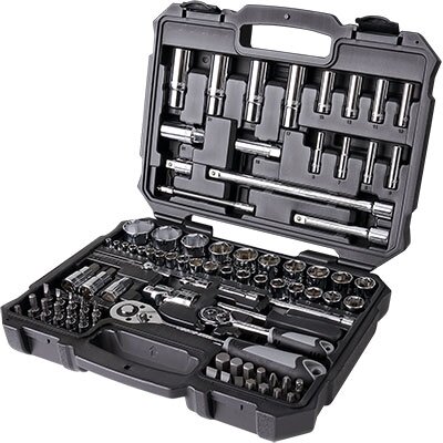 BOXO BLACK Galvučių profesionalus rinkinys 1/4" 1/2" 92-vnt.
