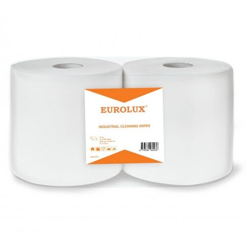 EUROLUX Pramoninis valymo popierius 1vnt (Baltas) 2-jų sluoksnių