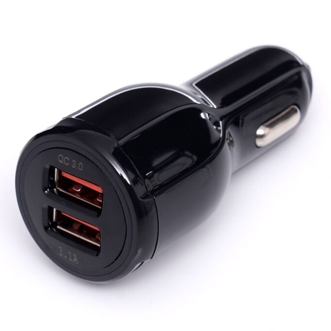 KRAFTDELE USB Įkroviklis automobiliui su greitu įkrovimu 12V/24V, 2x3.1A QC3.0