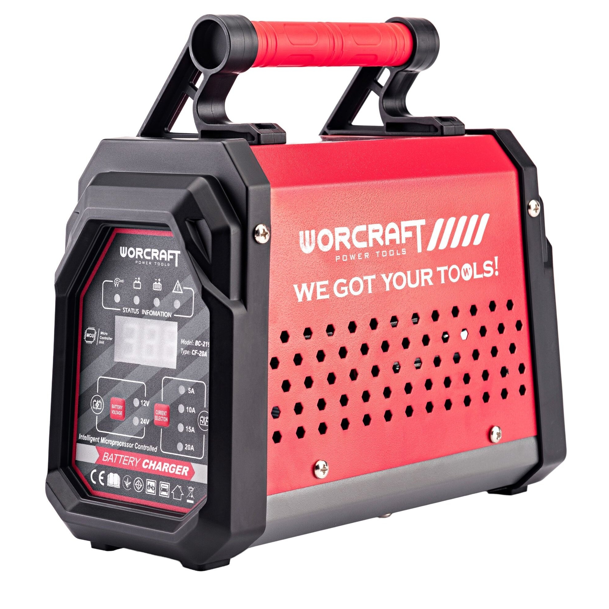 WORCRAFT Įkroviklis akumuliatoriui 12/24V 20A 10-300Ah