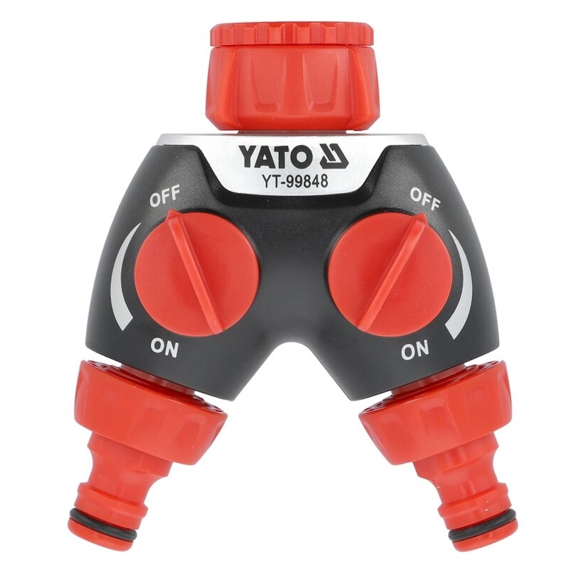 YATO Paskirstytojas trišakis čiaupui-laistymo žarnai 3/4" - 1"