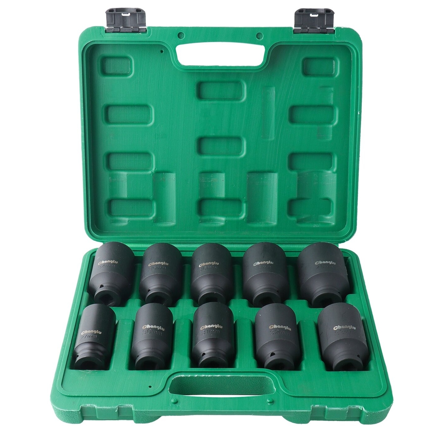 1/2" Prailgintų smūginių galvučių rinkinys (27-41mm) 10vnt.