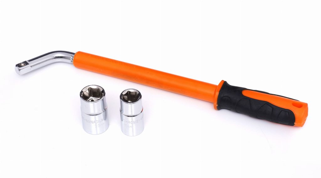 Teleskopinis veržliaraktis su žiedinėmis galvutėmis 17x19 mm ir 21x23 mm KD10565