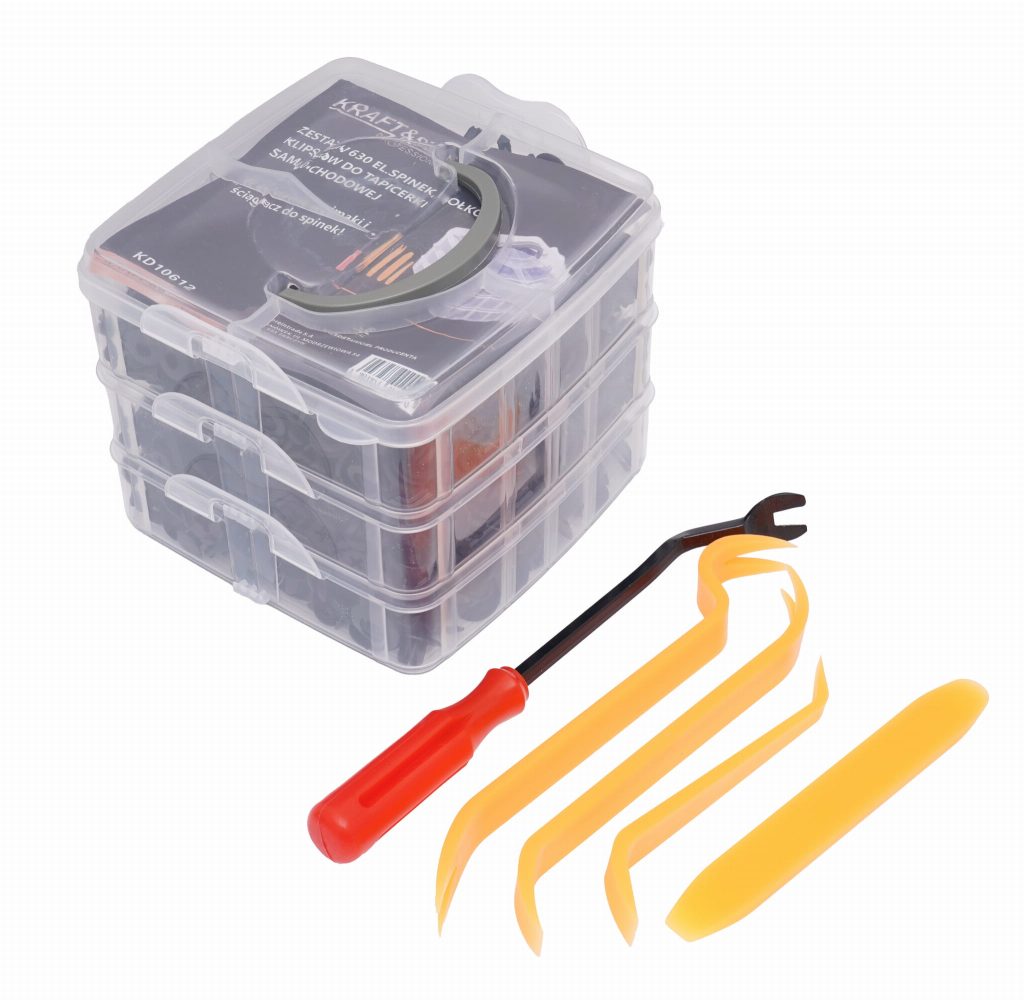 Automobilinių tvirtinimo elementų rinkinys 630vnt KD10612