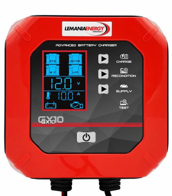 Išmanusis akumuliatoriaus įkroviklis GX10 12V/10A, Lemania