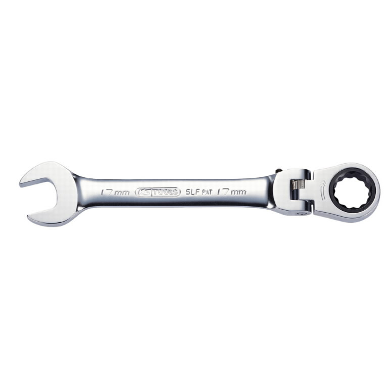 Kombinuotas terkšlinis raktas lanksčia galvute GEAR+ 12mm, KS Tools