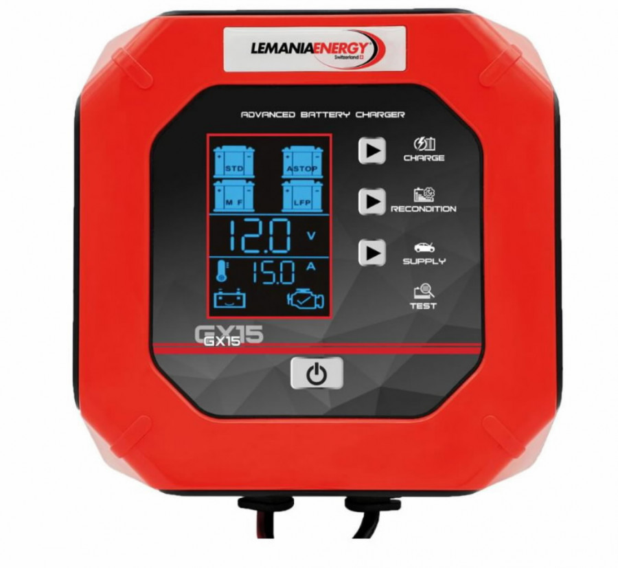 Išmanusis akumuliatoriaus įkroviklis GX15 12V/24V 15A, Lemania