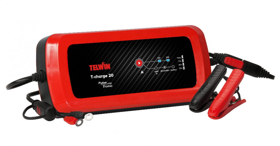 Automatinis, drėgmei atsparus įkroviklis T-Charge 20 12-24V, Telwin