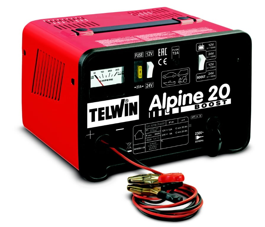 Akumuliatoriaus pakrovėjas ALPINE 20 BOOST 12/24V, Telwin