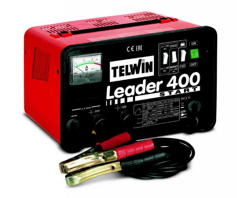 Akumuliatoriaus pakrovėjas-paleidėjas LEADER400 START 12-24V, Telwin