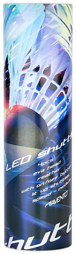 Badmintono skrajukės AVENTO 65SF Led 4 vnt
