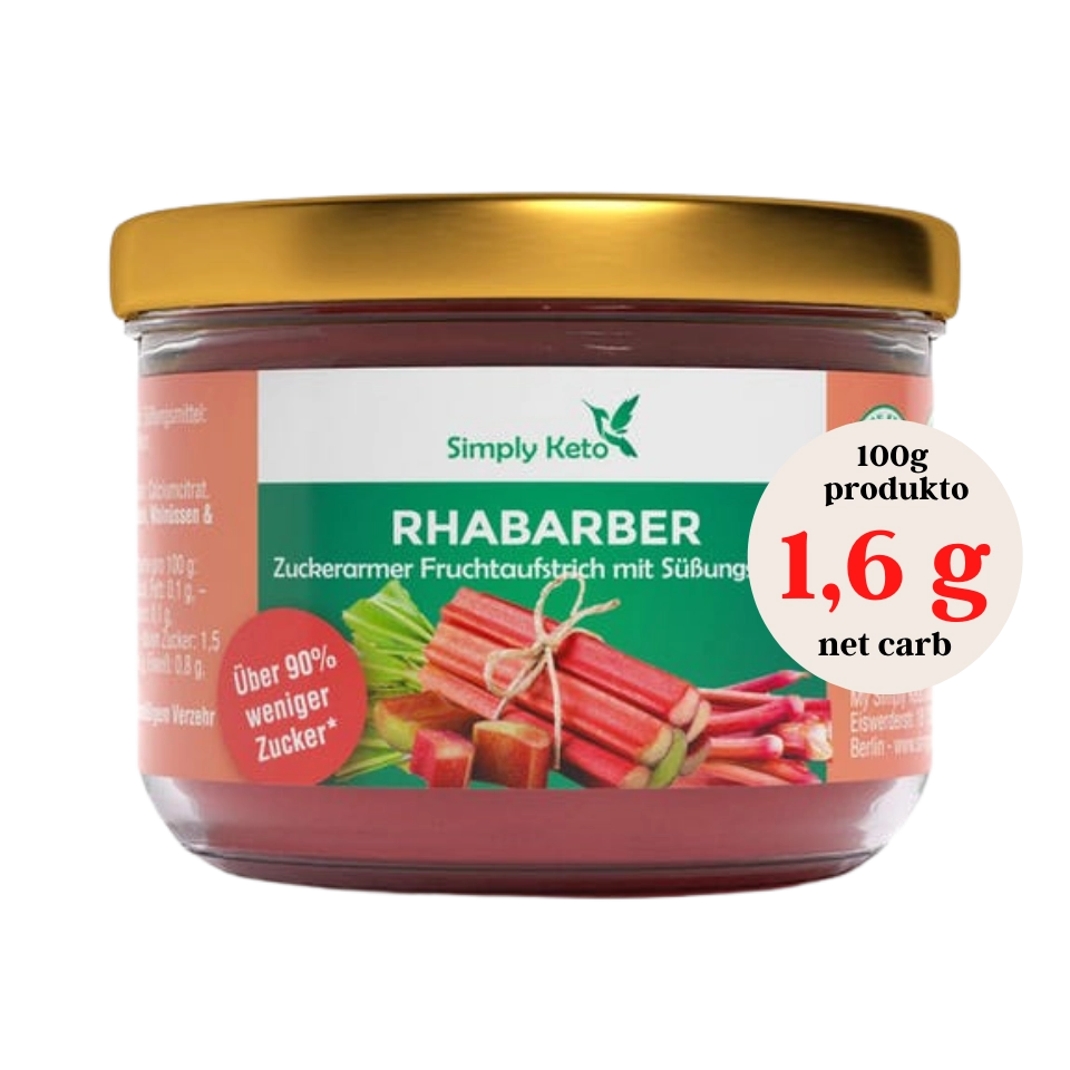 Rabarbarų džemas su eritritoliu | Simply keto (230 g)