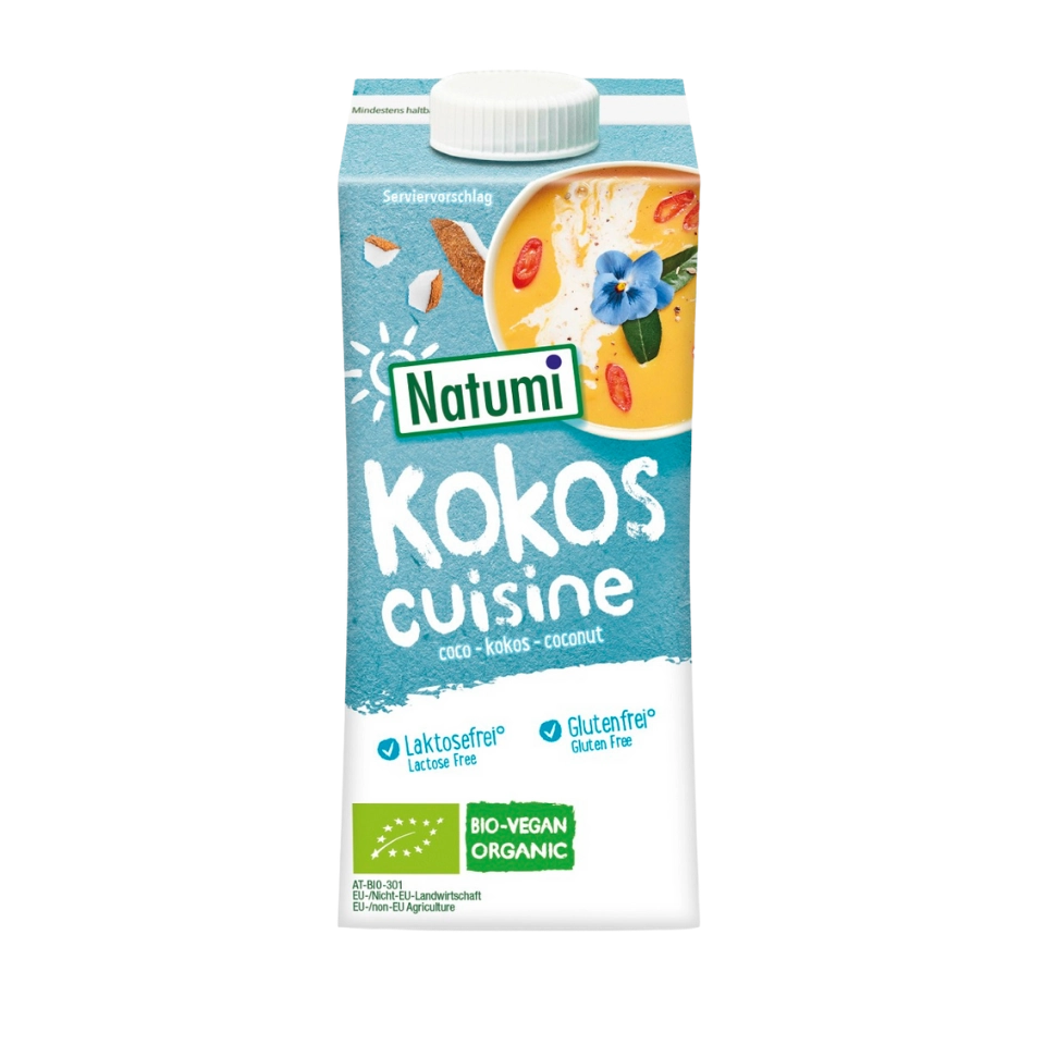 Ekologiškas kokosų kremas, be glitimo | Natumi (200 ml)