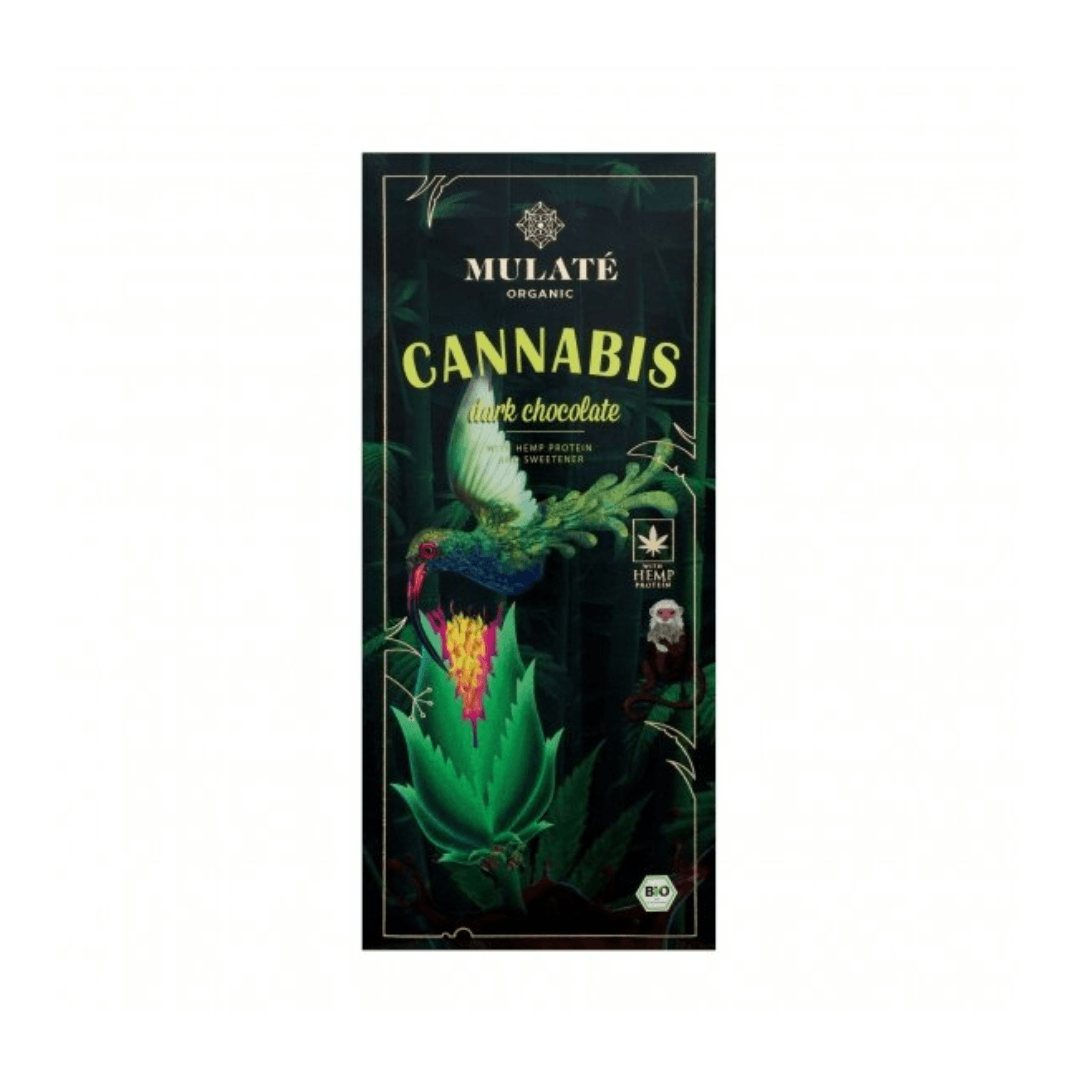 MULATE ORGANIC CANNABIS ekologiškas juodasis šokoladas, 80 g