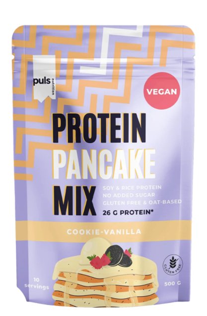 "Vegan Protein Pancake Mix Cookie-Vanilla" Veganiški Baltyminiai Blynai/Vafliai ‘Puls Nutrition’ (500g)