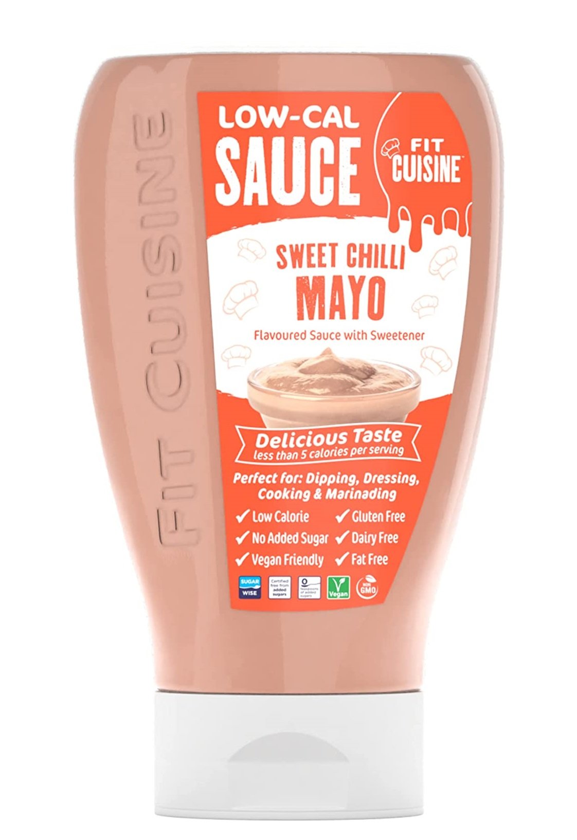 "Sweet Chilli Mayo Fit Cuisine™" Saldus Čili Majonezo Padažas Mažo Kaloringumo 'Applied Nutrition' (425ml/28porc)