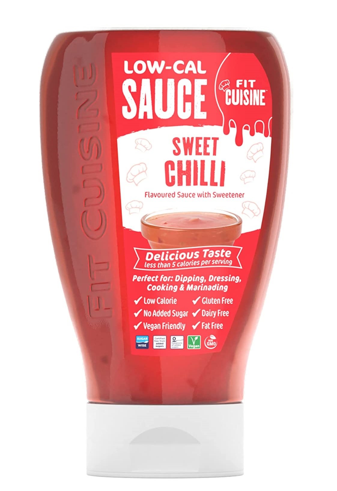 "Sweet Chilli Fit Cuisine™" Saldus Čili Padažas Mažo Kaloringumo 'Applied Nutrition' (425ml/28porc)