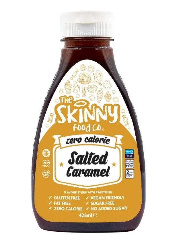 “Salted Caramel” Padažas be Cukraus, Kalorijų ‘Skinny Food’ (425ml)