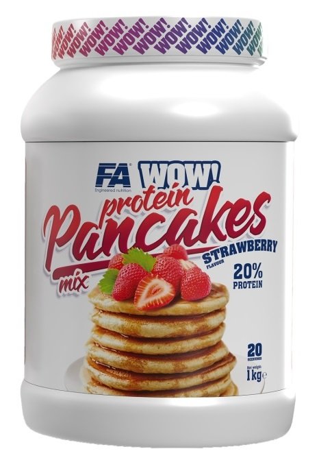 "Protein Pancakes Strawberry" Baltyminiai Blynai 'Fitness Authority' (1000g/20porc/10g balt)