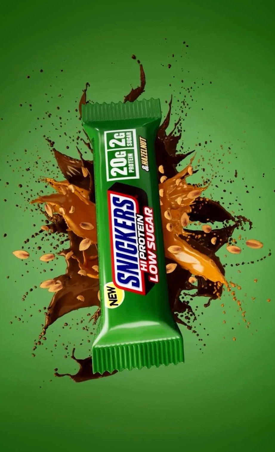 "Snickers HIProtein Low Sugar Hazelnut" Proteino Batonėlis (57g)