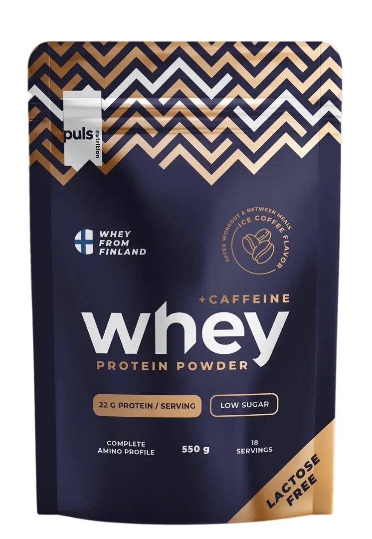 "Whey Ice Coffee +Caffeine" Proteinas su Kofeinu 'Puls Nutrition' (550g)