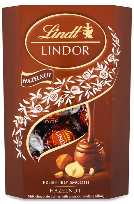 Lindt LINDOR šokoladiniai rutuliukai su žemės riešutais,  200g