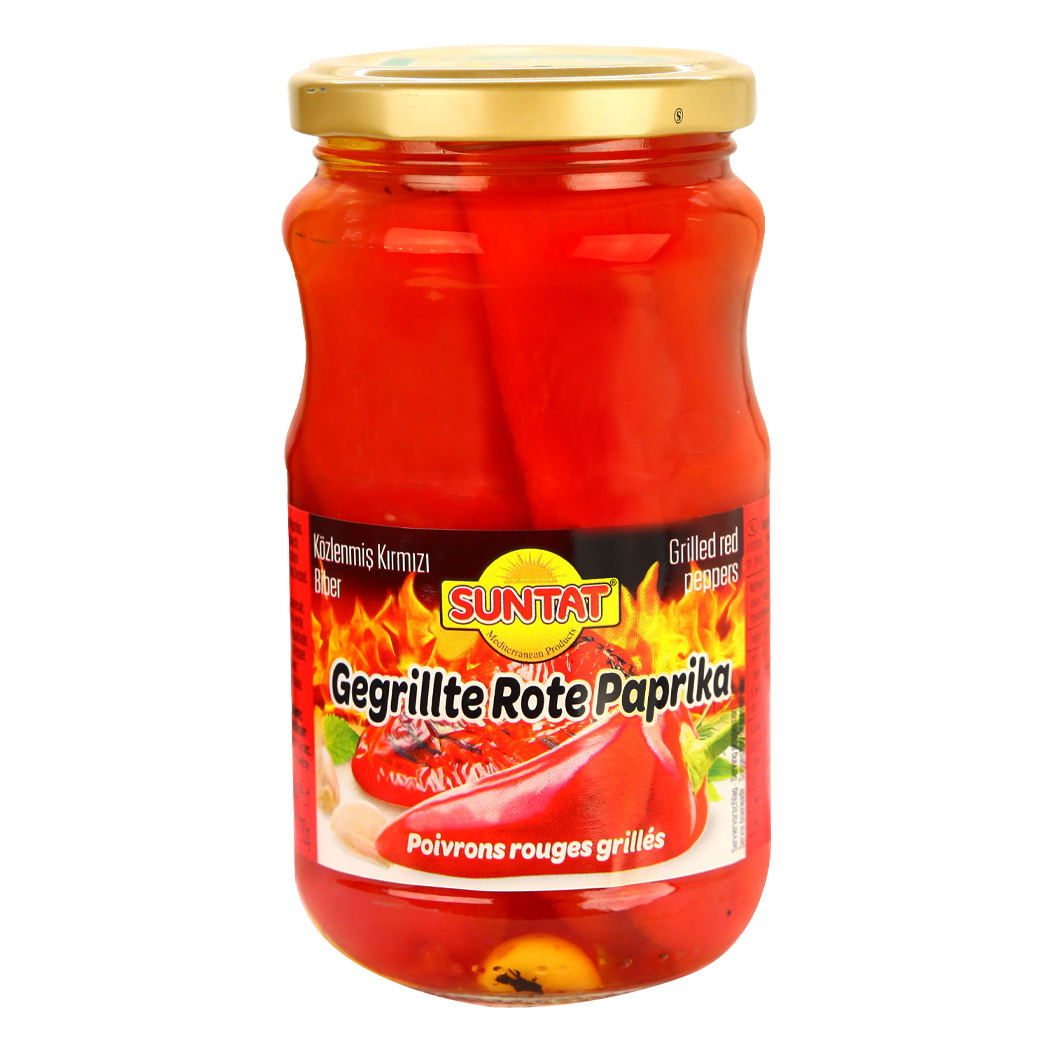 Konservuotos keptos paprikos ant griliaus SUNTAT, 650 g