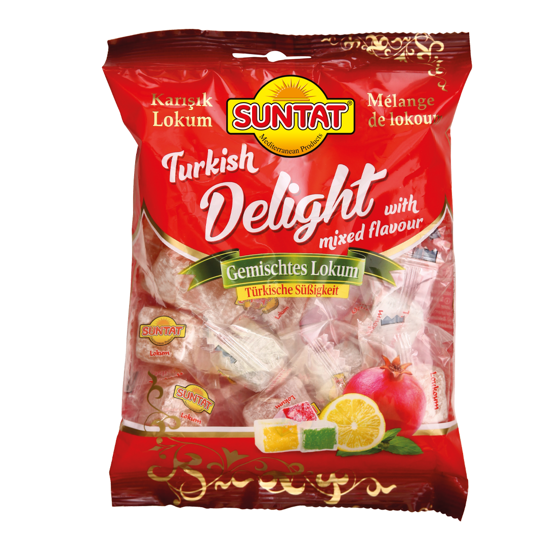 Lokumas įvairių skonių maišelyje SUNTAT, 200 g