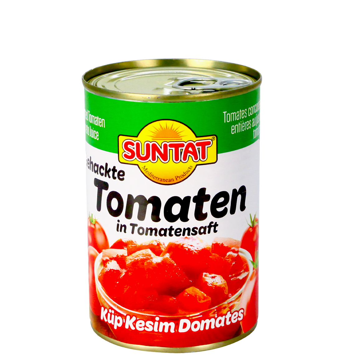Smulkinti pomidorai savo sultyse SUNTAT, 400 g