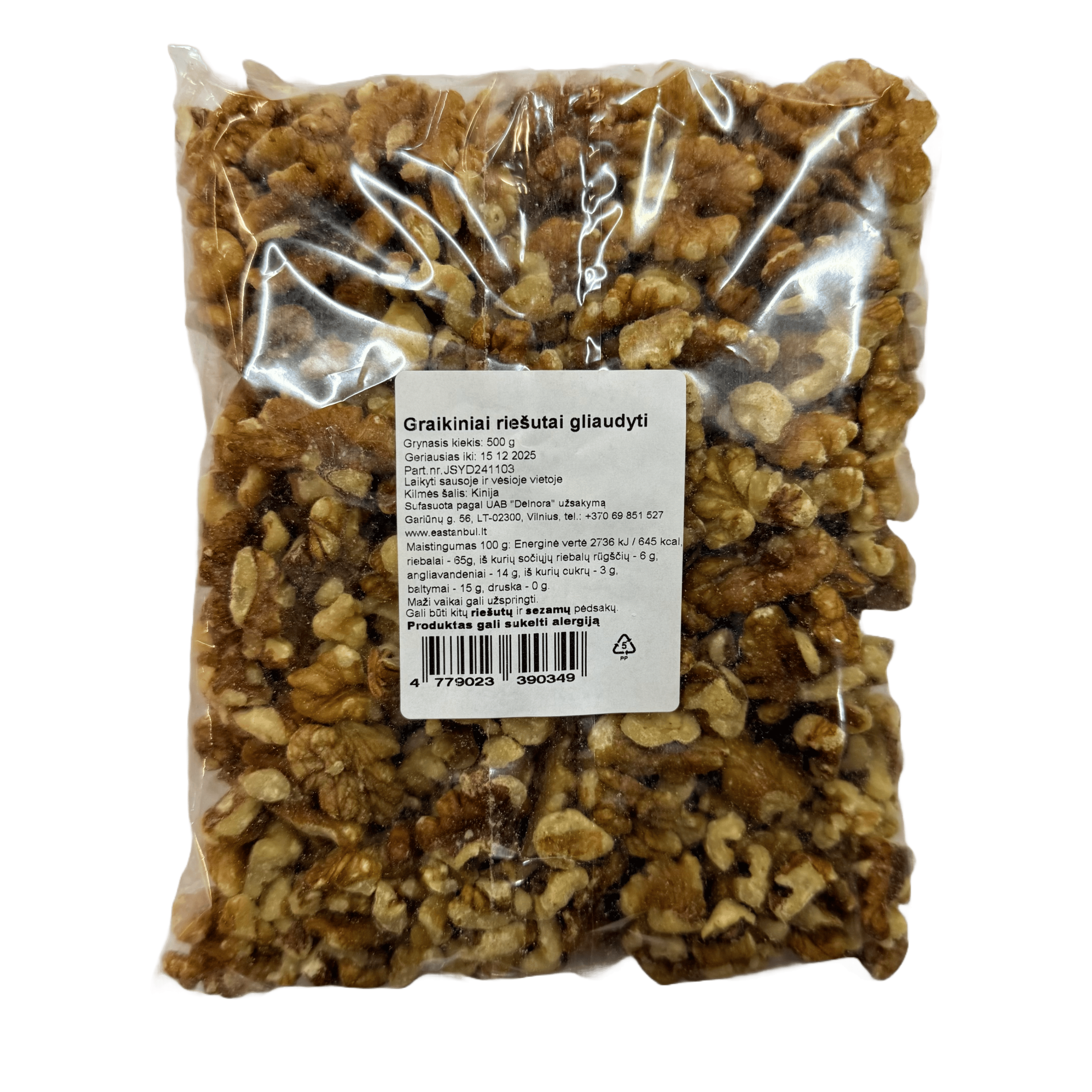 Graikiniai riešutai gliaudyti, 500g