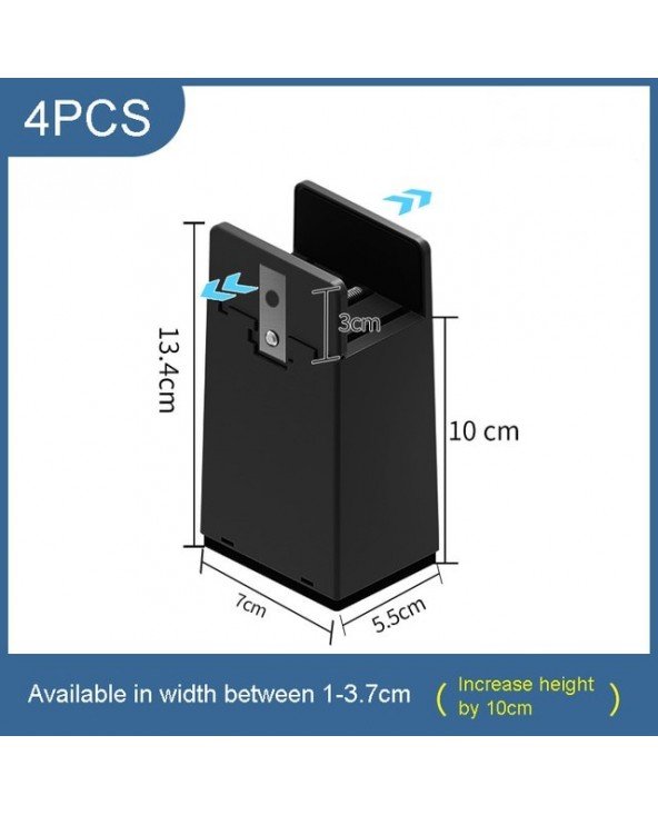 4PCS Reguliuojamos kėdės kojos Riser Sraigtinis spaustukas 2 4 colių aukščio sofos stalai lovos baldų keltuvas
