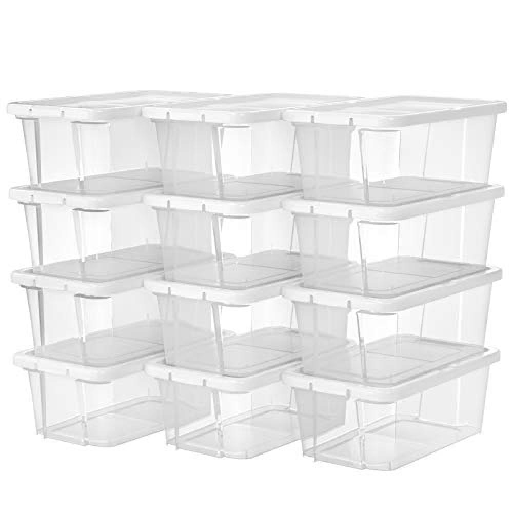 Batų dėžutės su plastikiniu dangčiu, 12 vnt., 35x20x12,5 cm