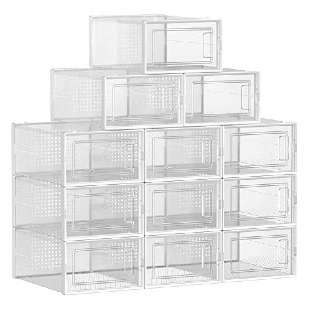 Dėžės batams, 12 vnt., sulankstomos ir universalios, 33,3x23x14 cm