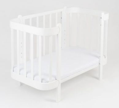 Kūdikio Lovytė-Transformeris Ingvart Nika 5-in-1, 60x120cm, Balta/Pilka Spalva