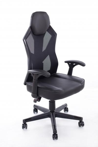 Žaidimų Kėdė PARTNER FURNITURE Juodai Pilka BM1002