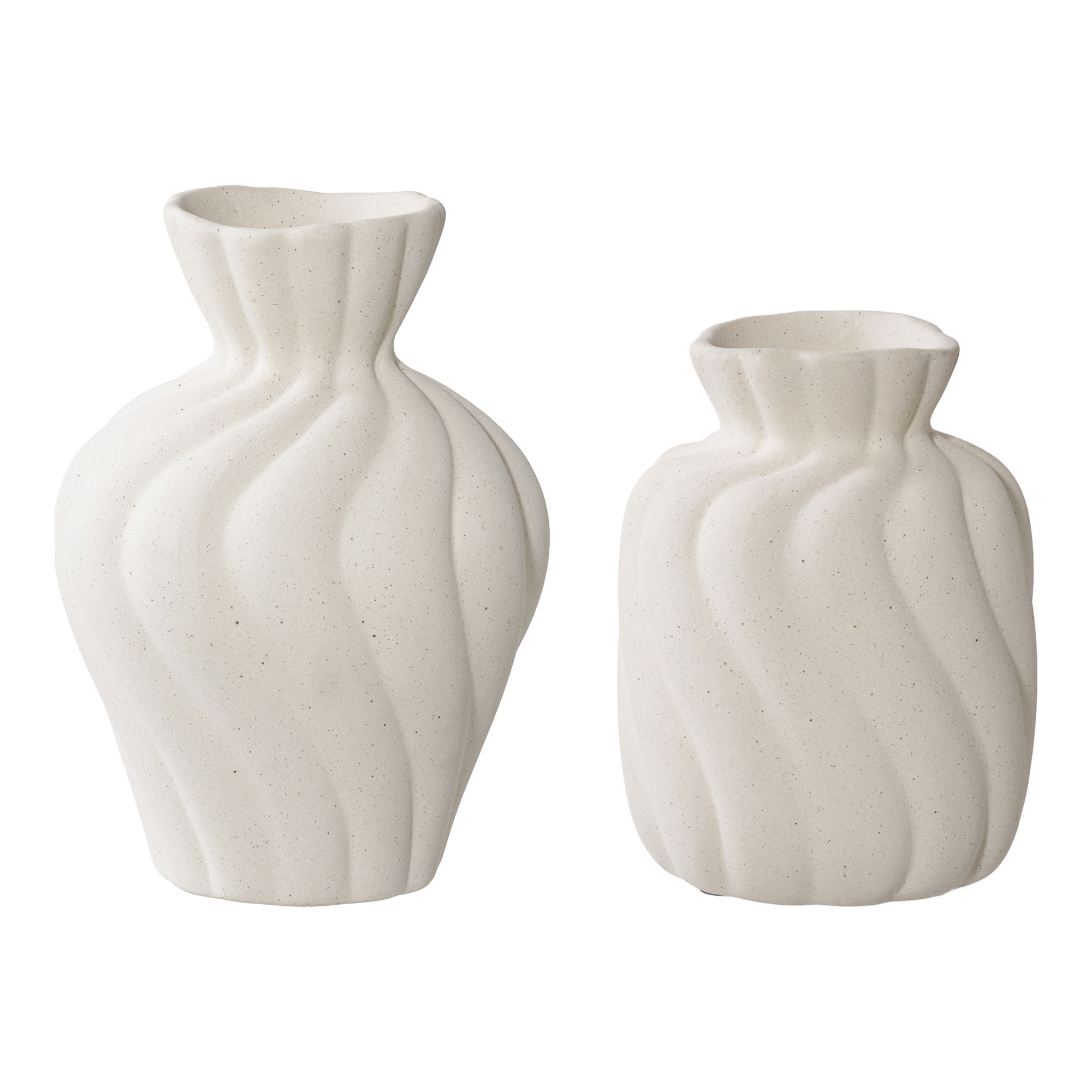 Dekoratyvinė Vaza | 11/9 x 15/12 x 8,8/10,5 cm | Balta