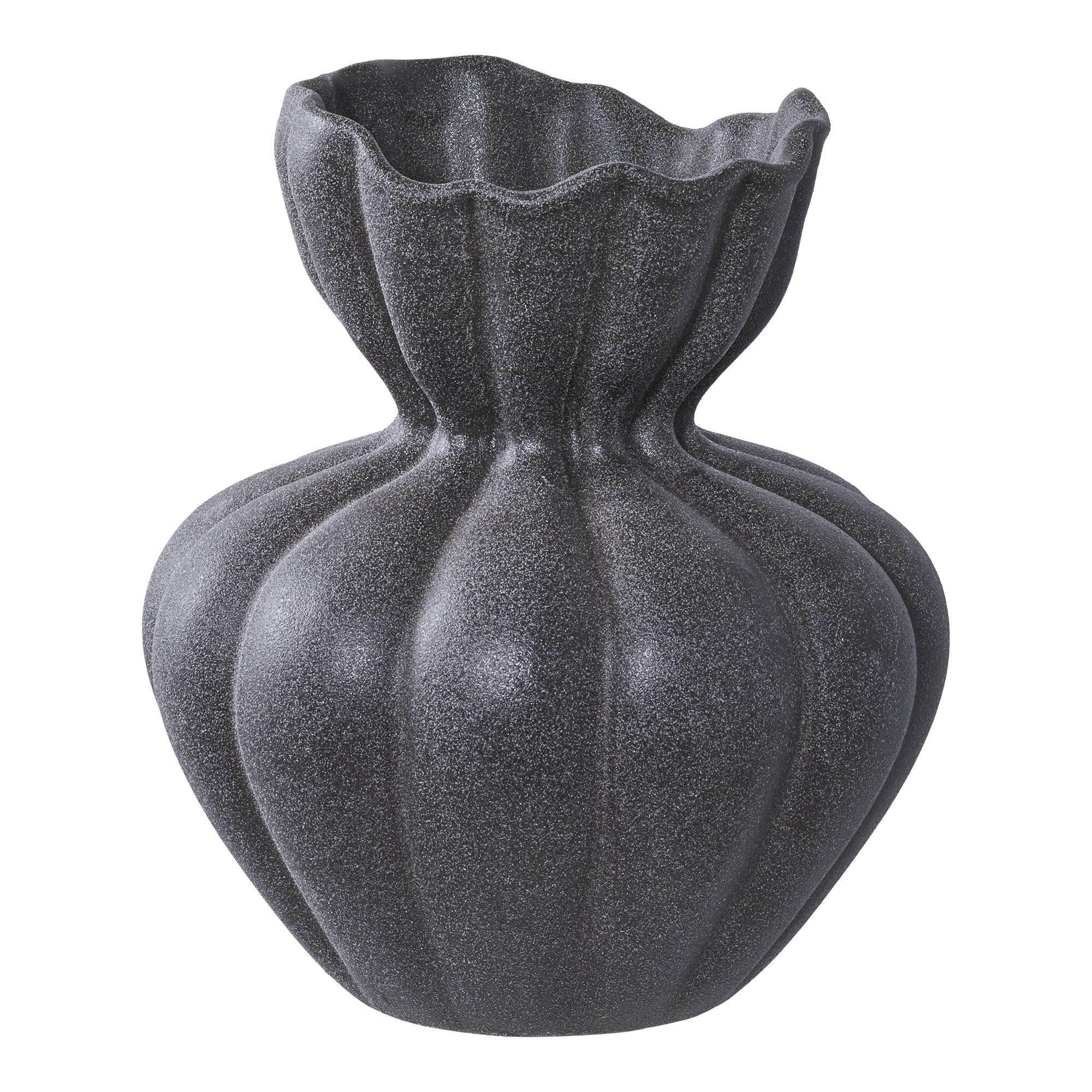 Dekoratyvinė Vaza | 17,2 x 19,4 x 17,2 cm | Juoda