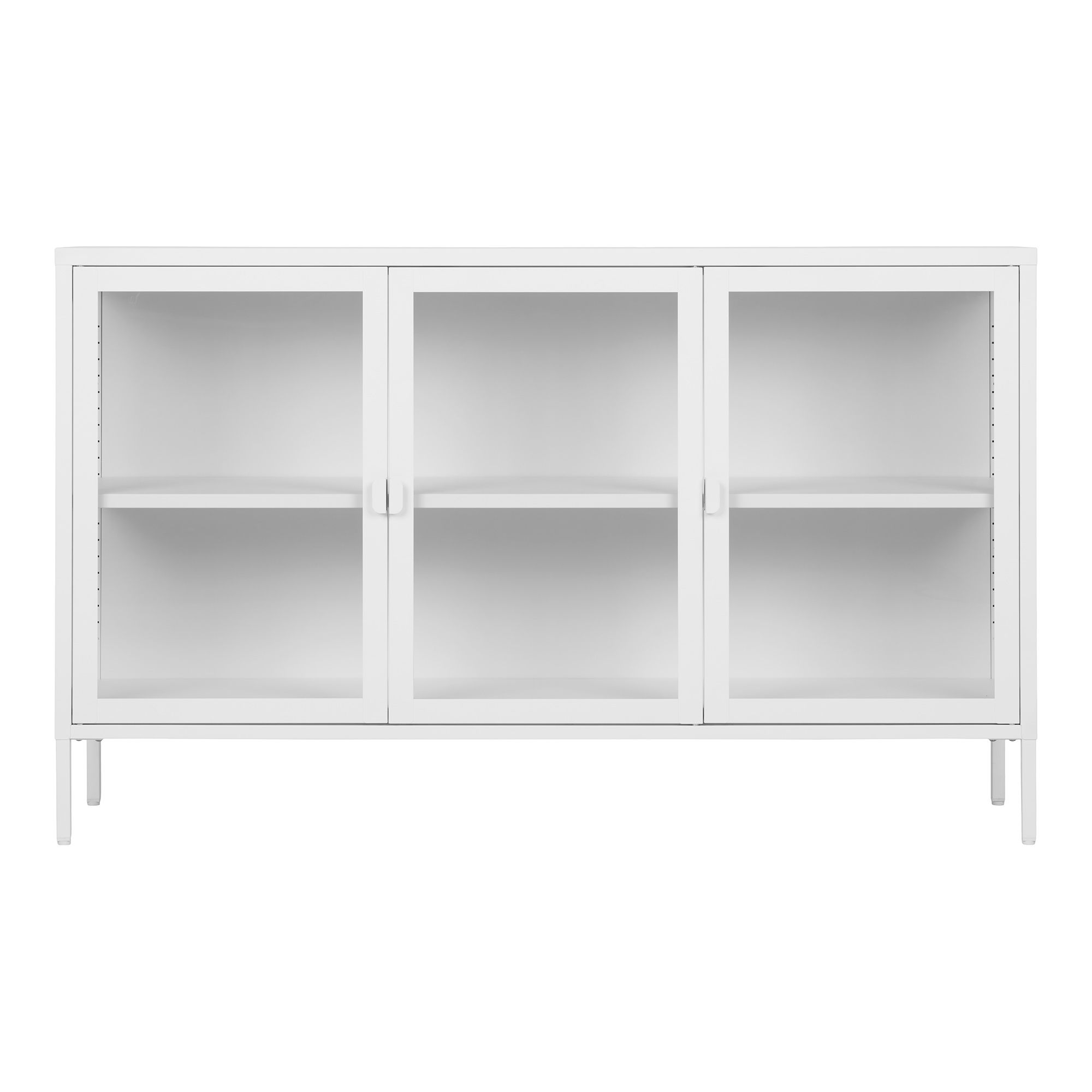 Balta plieninė spintelė | Komoda | 140 x 85 x 40 cm | Balta