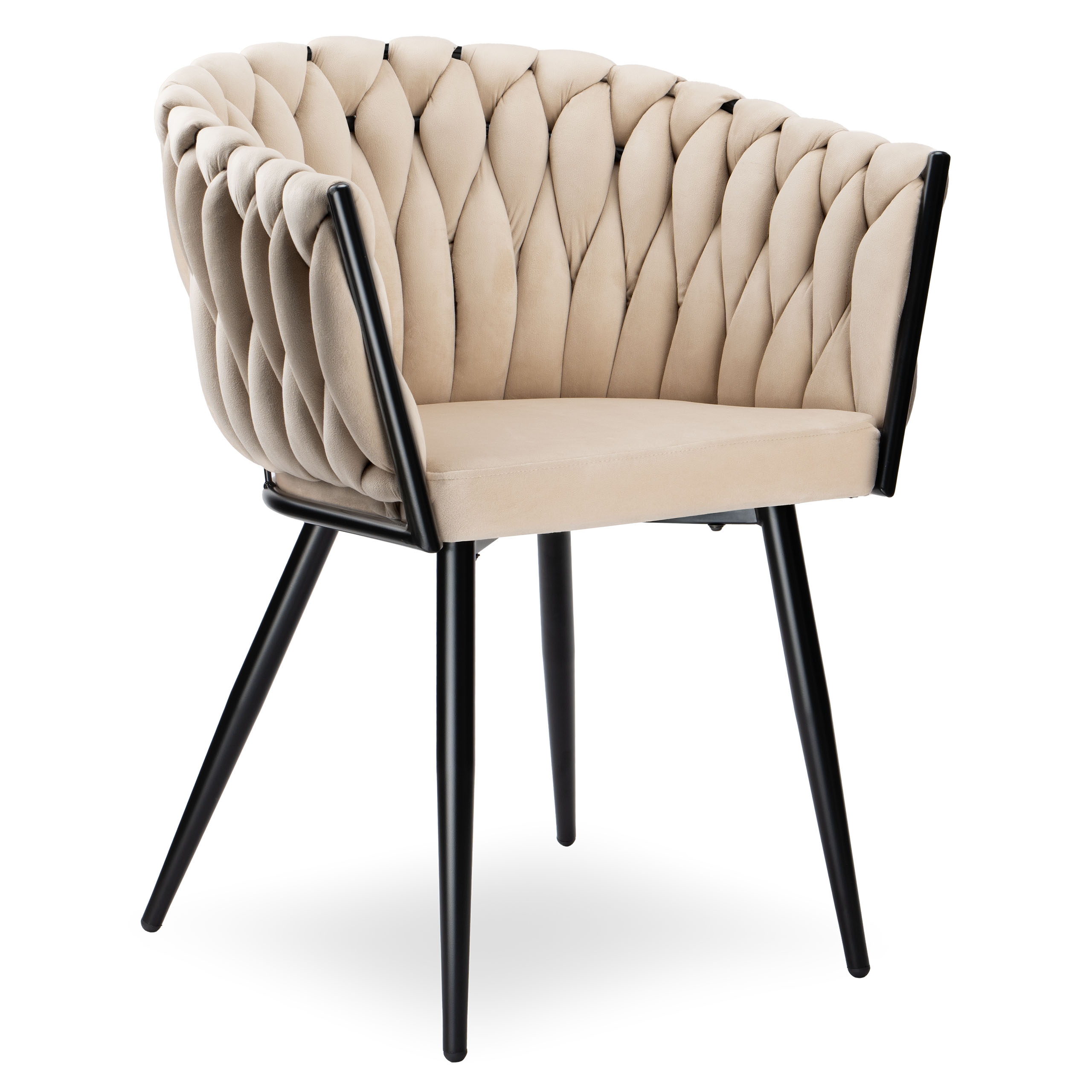 Pinta veliūro kėdė COFTON Black VELVET beige