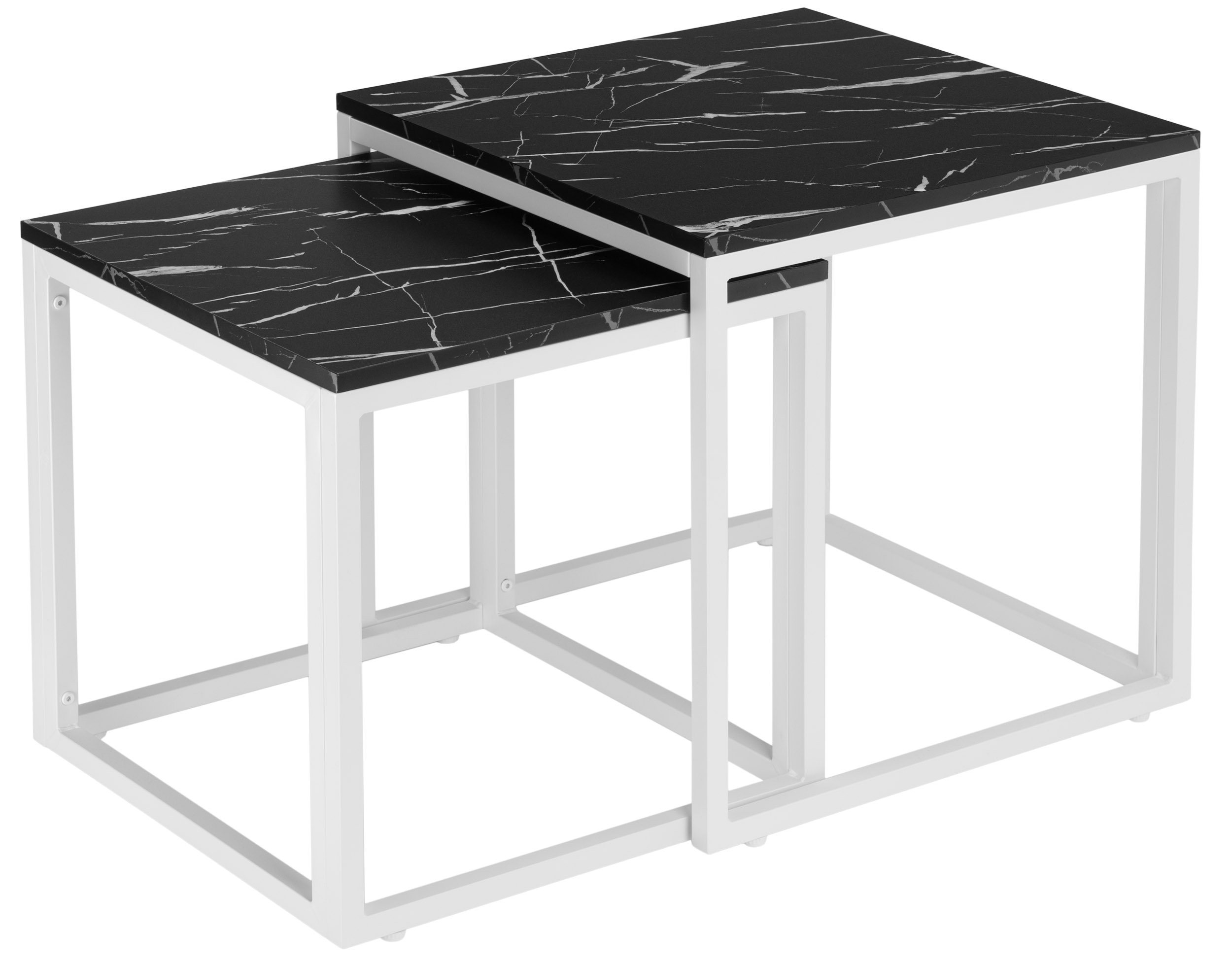 Žurnaliniai staliukai BALTAS PRAVENAS BLACK MARMUR