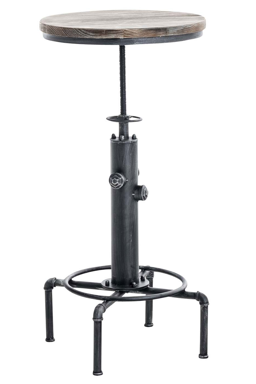 Baro stalas Lumos Ø 50 cm senovinis sidabras