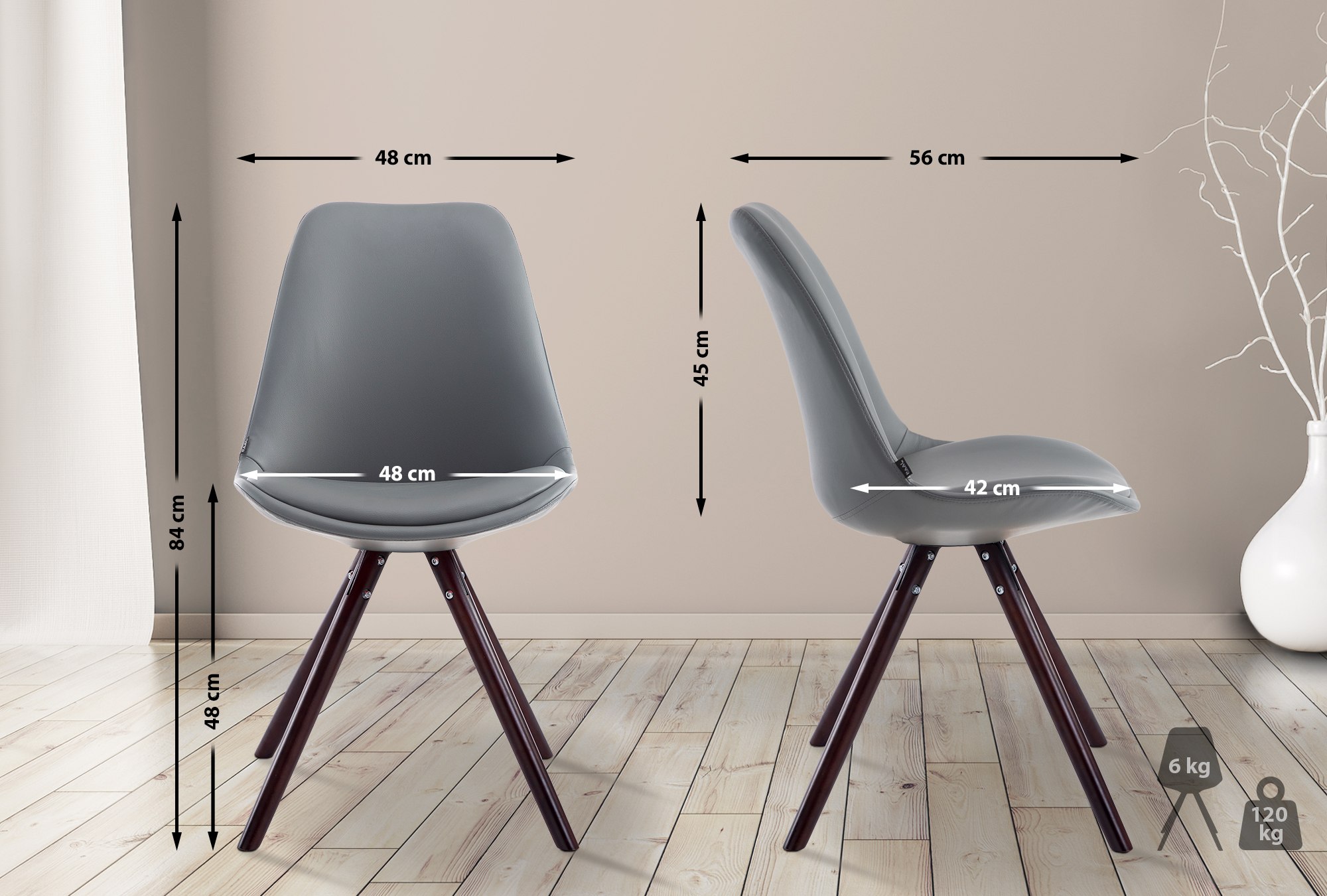 Lankytojų kėdė "Laval Cappuccino" apvali