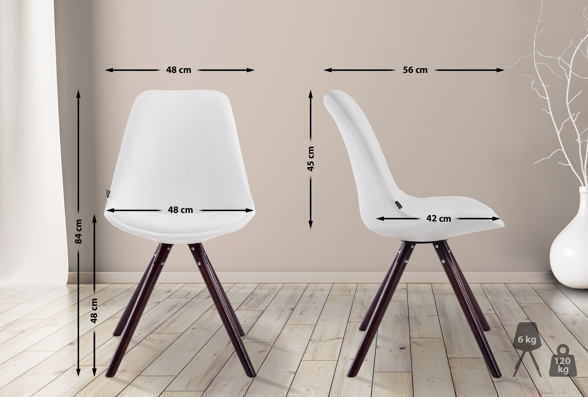 Lankytojų kėdė "Laval Cappuccino" apvali