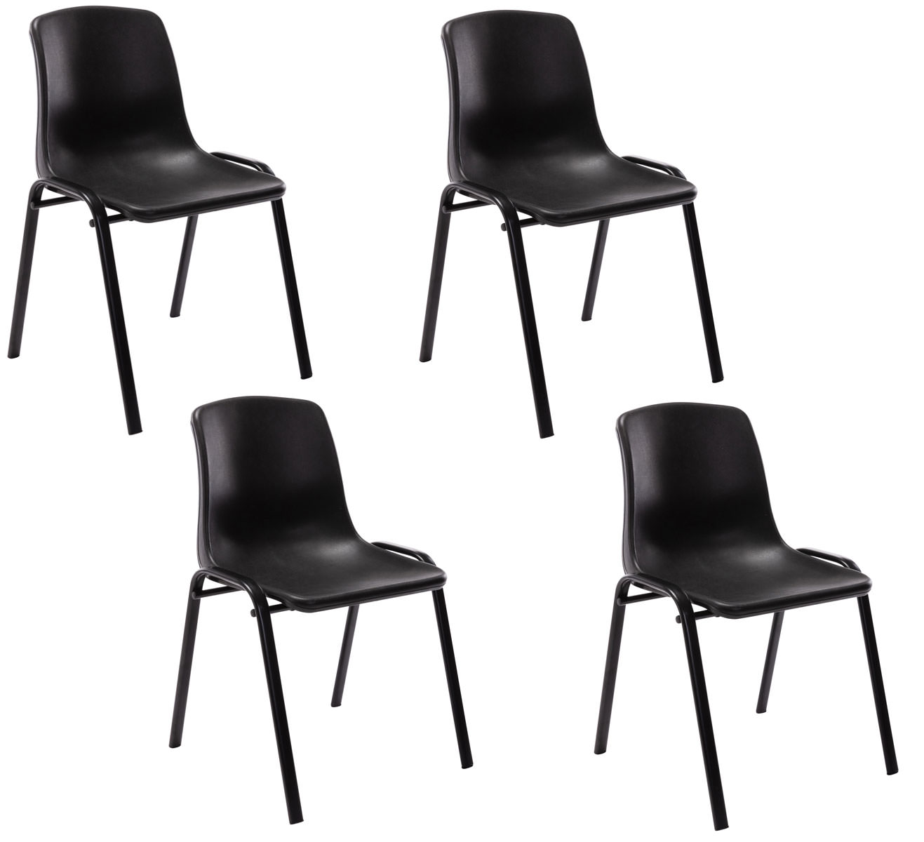 4 sukraunamų kėdžių rinkinys Nowra plastikas