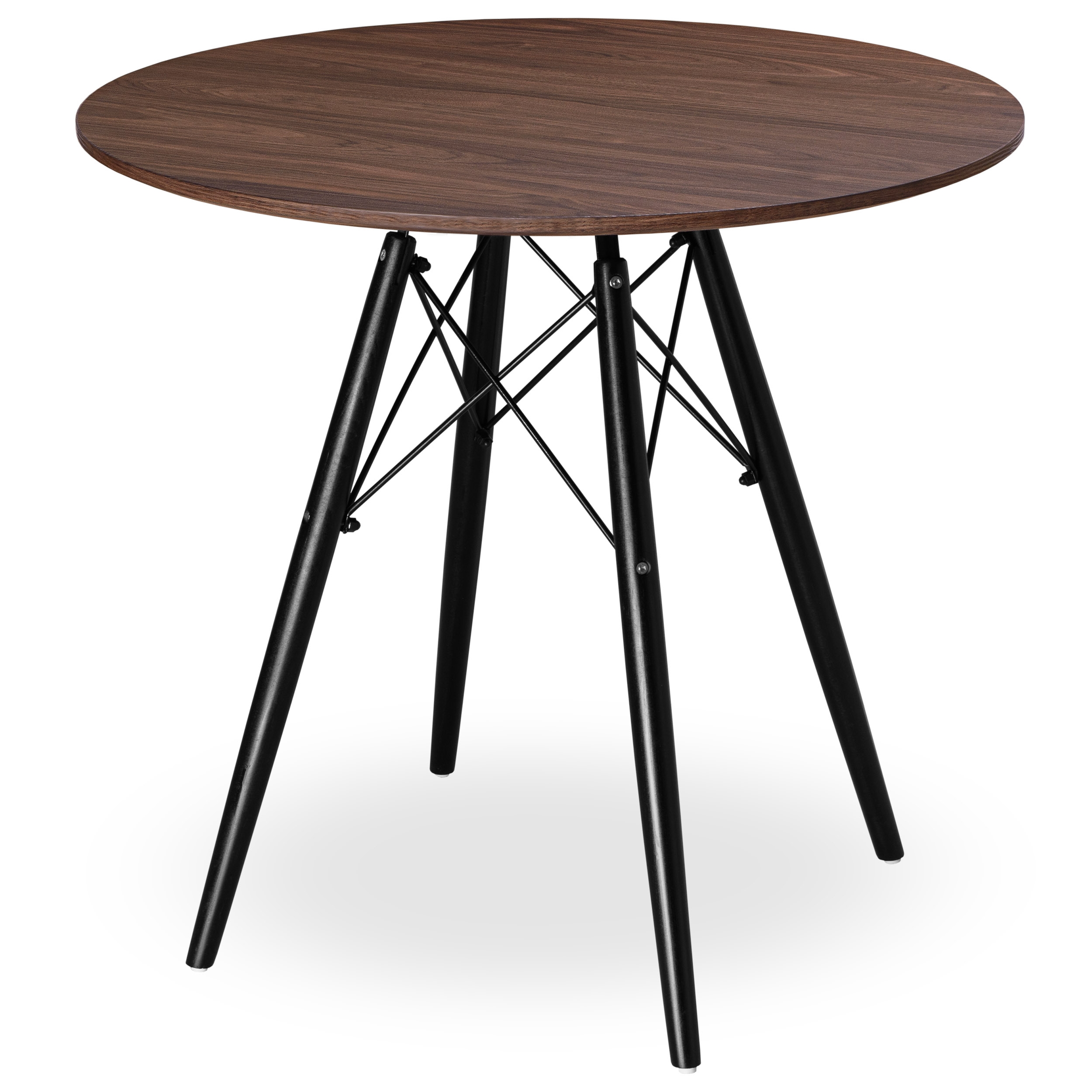 Apvalus stalas PARIS BLACK DTW 80 cm uosio medienos