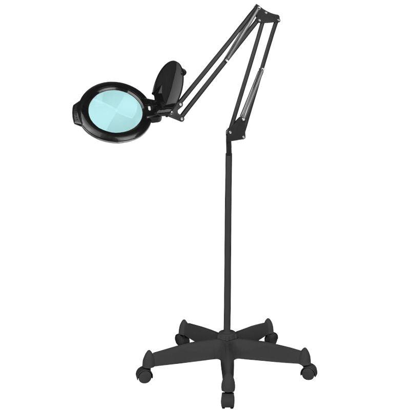 GLOW Moonlight kosmetologinė lempa-lupa ant stovo 8013/6, juoda