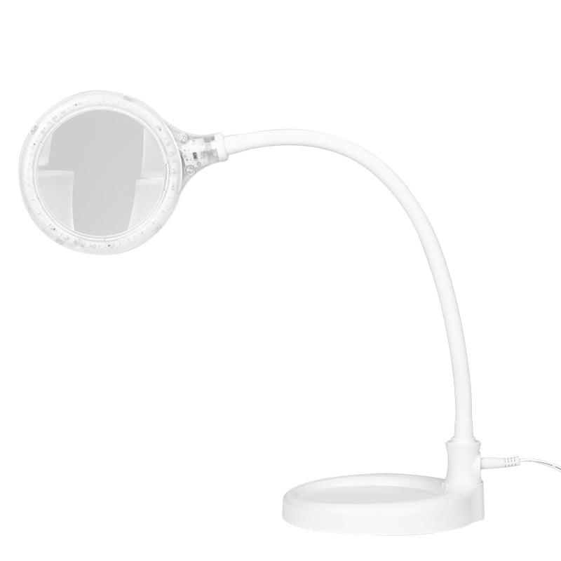 ELEGANTE kosmetologinė stalinė LED lempa-lupa 2014-2R 30 SMD 5D su stovu ir tvirtinimu prie paviršių